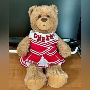Vintage 2015 build a bear with 2 piece cheerleader outfit plush collectable toy